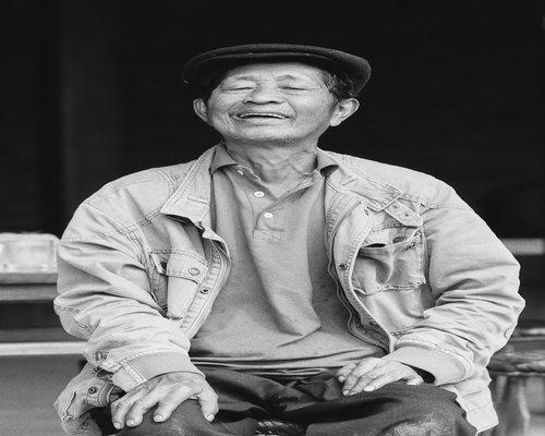 Portrait of smiling asian man